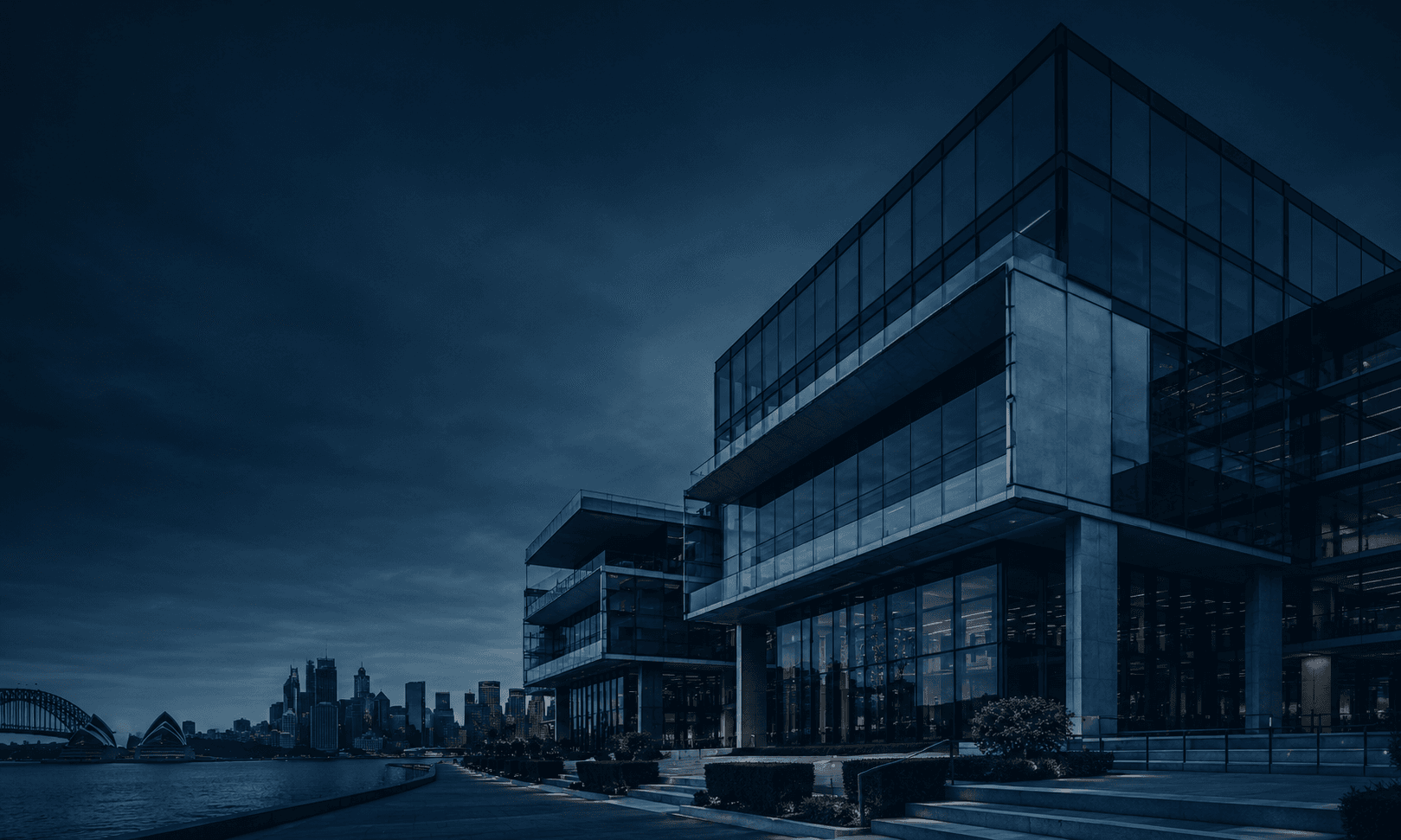 Modern commercial architecture on Sydney Harbour